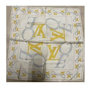 Louis Vuitton Logomania "That's Love" silk handkerchief